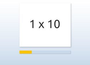 Flash cards Multiplication table of 10