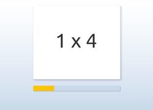 Flash cards Multiplication table of 4