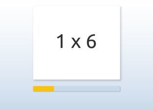 Flash cards Multiplication table of 6