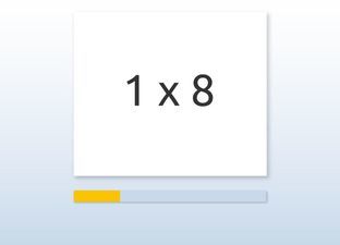Flash cards Multiplication table of 8