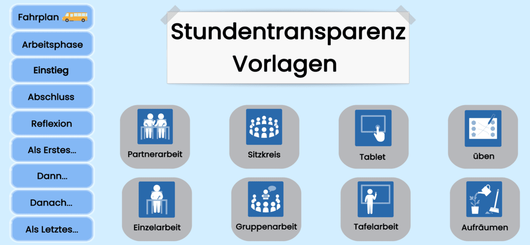 Stunden- und Tagestransparenz Vorlagen