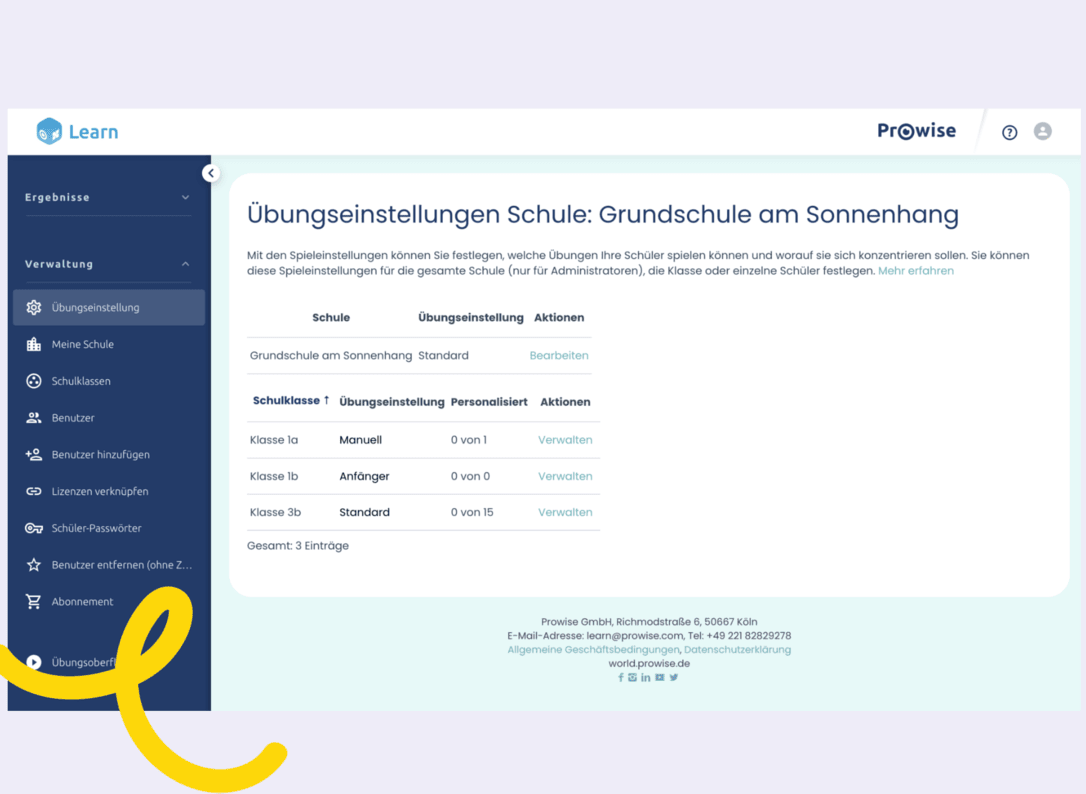 Erste Schritte mit Prowise Learn