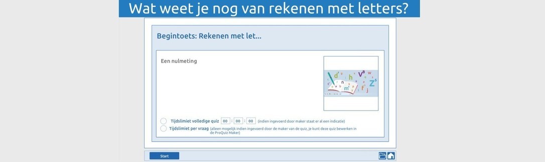 Begintoets letterrekenen 2