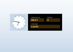Train departure times