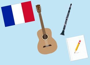 Franse les ‘Muziekinstrumenten’
