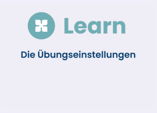 Die Übungseinstellungen von Prowise Learn