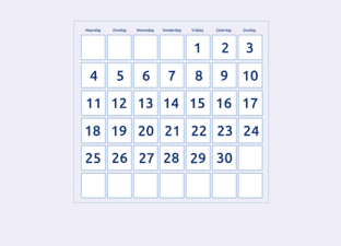Kalender 2023 - 2024