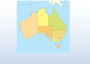 Topografie Australië oefenmodus